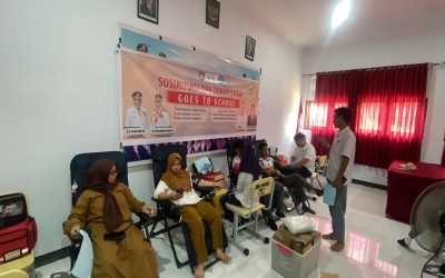 Wujud Kepedulian Sesama, SMKN 1 Paguyaman Gelar Aksi Donor Darah dan Raih Penghargaan dari PMI Prov. Gorontalo